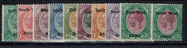 Image of South West Africa/Namibia SG 1/9 MM British Commonwealth Stamp